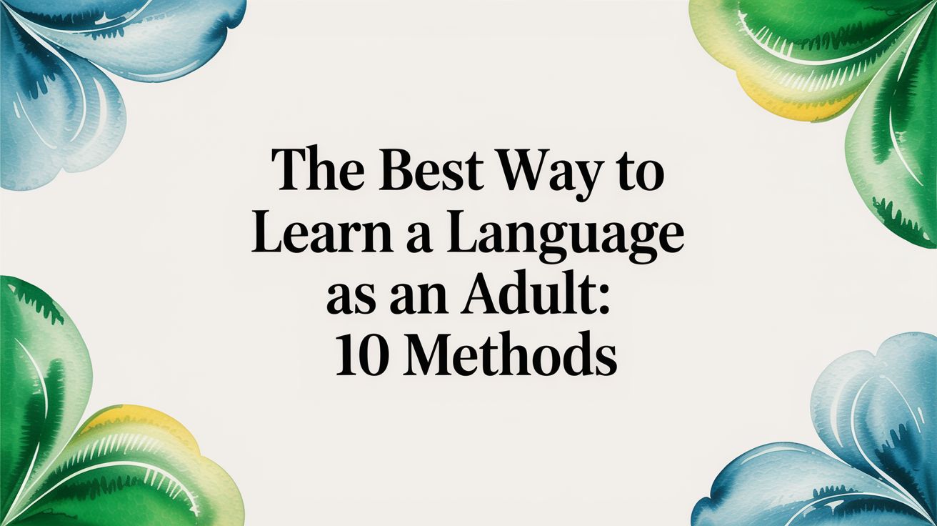 The Best Way to Learn a Language as an Adult: 10 Methods