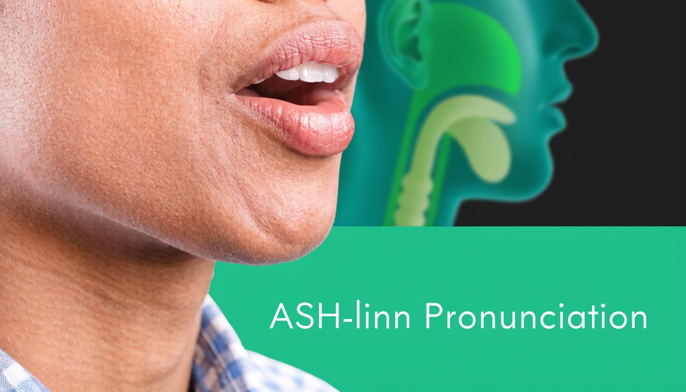 A close-up view of a person speaking with a diagram of the human throat in the background.