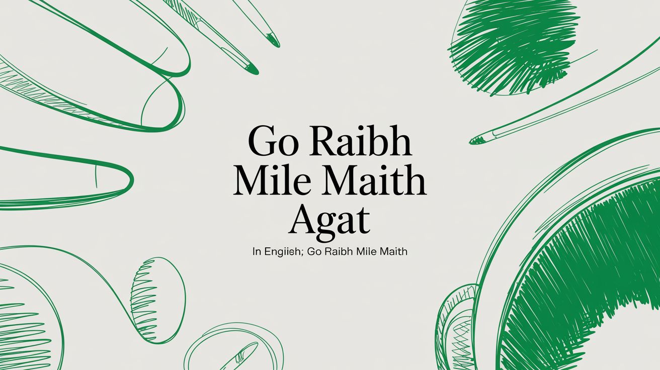 Go Raibh Mile Maith Agat in English: Go Raibh Míle Maith