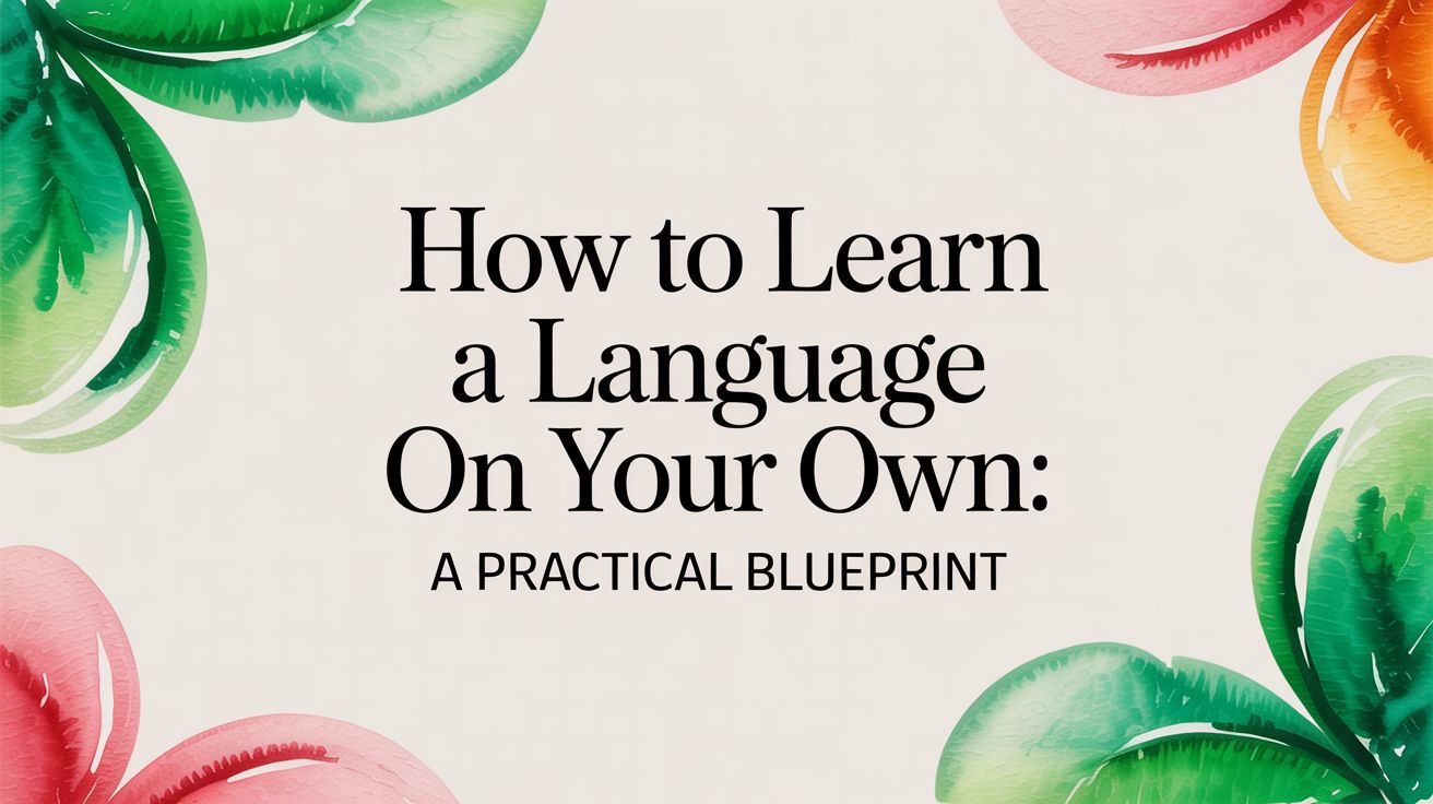 How to Learn a Language on Your Own: A Practical Blueprint