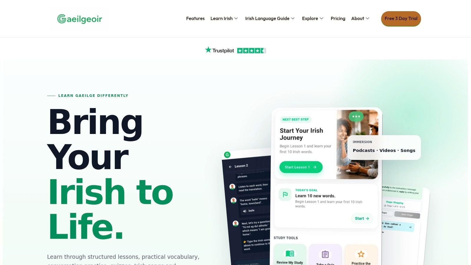 Screenshot from https://gaeilgeoir.ai