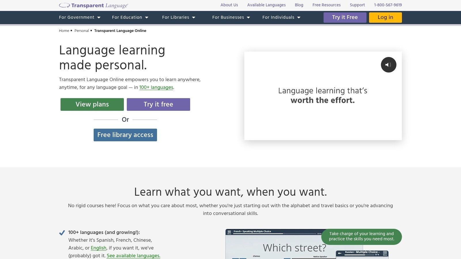 Transparent Language Online