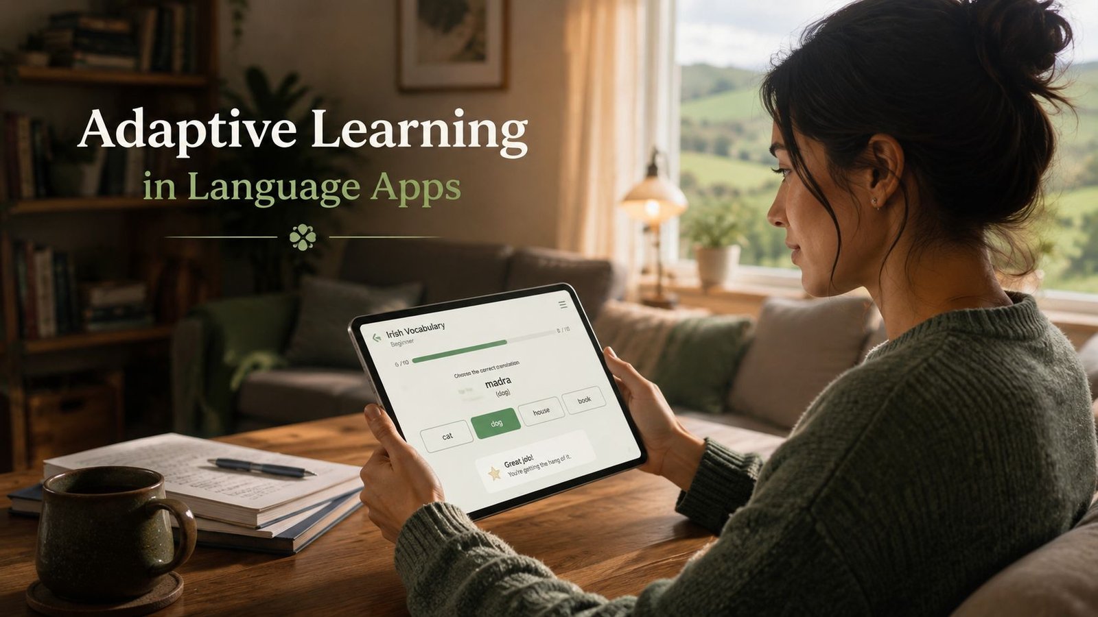Screenshot from https://gaeilgeoir.ai/dashboard/adaptive-quiz