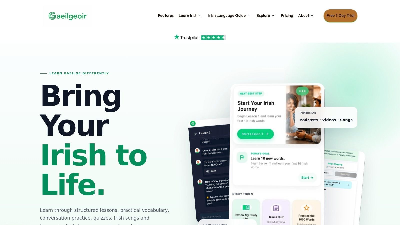Screenshot from https://gaeilgeoir.ai